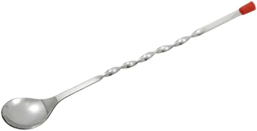 Winco 11-Inch Bar Spoon Steel with Red Knob