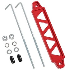 Battery Hold Down Bracket, Aluminum Alloy Battery Tie Down Bracket with red
