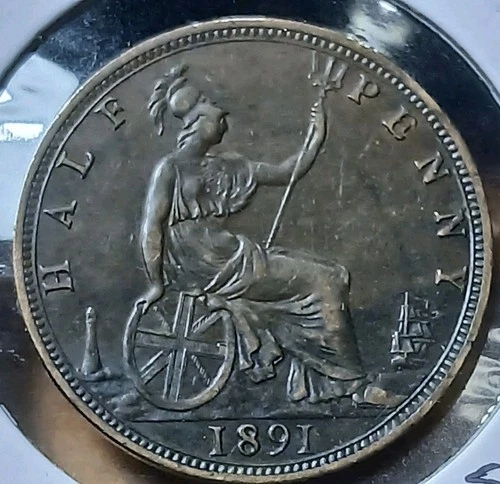 1891 Victoria Half Penny — photo from another recent sale