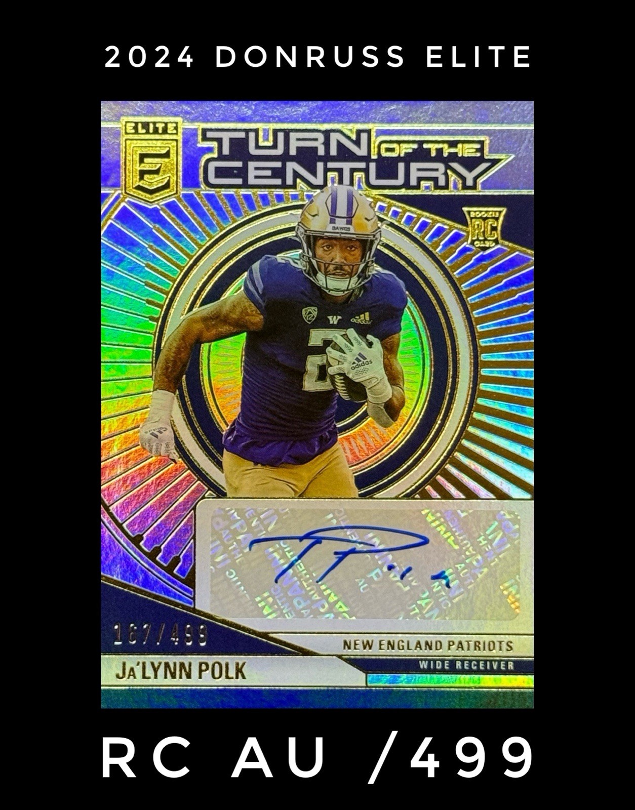 Ja’Lynn Polk 2024 Donruss Elite TCAJPO Turn of the Century Autographs /499 AU RC