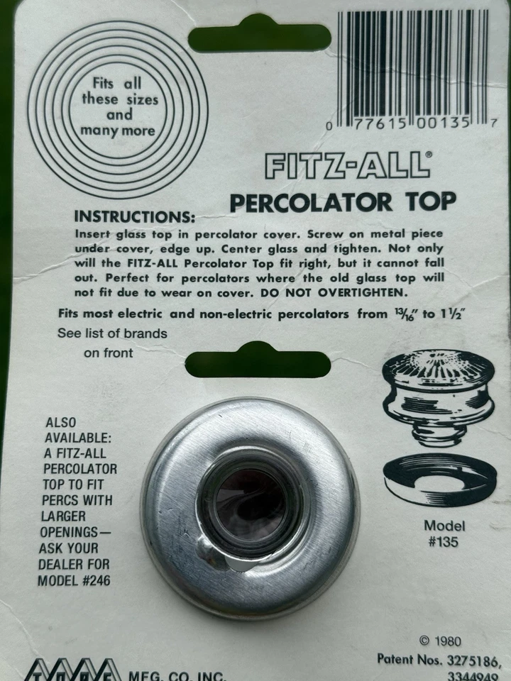 Fitz-All Fitz-All Vidrio Repuesto Percolador Superior Transparente Foto 4 de 4
