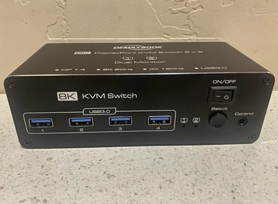 4K@120Hz HDMI KVM Switch 3 Monitors 2 Computer, 8K@60Hz Dual Mode KVM Unit Only