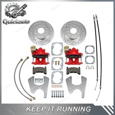 Rear Disc Brake Kit 10 12 Bolt St W Red Calipers For 1968 - 1974 Gm Fx-body Rear Disc Brake Kit 10 12 Bolt St W Red Calipers For 1968 - 1974 Gm Fx-body