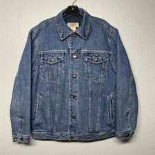 Vintage Big Mac Work Wear Mens Medium Quilt Lined Denim Trucker Jacket Blue