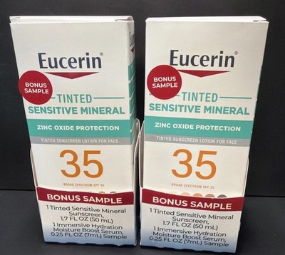 Eucerin Sun Tinted Sensitive Mineral Face Sunscreen Lotion SPF 35 - Exp 26 Pack