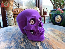 JEWELLED GOTHIC SKULL, Velvet Art Piece & Very Different Gothic Ornament. New