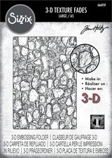 Sizzix 3D Texture Fades A5 Embossing Folder By Tim Holtz-Cobblestone