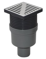 Regulated Height Bottom Outlet 100x100mm Floor Ground Waste Drain Gully Trap