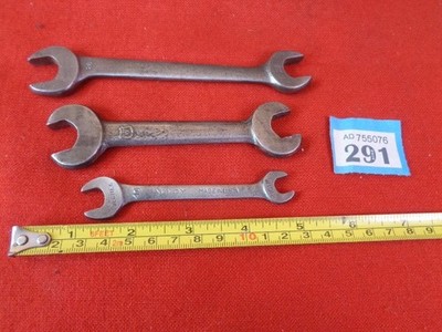 3 x VLCHEK Vintage Schraubenschlüssel, Ohio USA Sammlerstück Werkzeug Posten #291