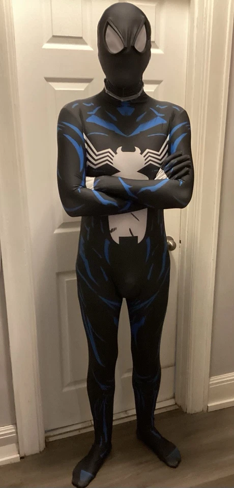 Spiderman Traje Negro Disfraz Adulto Extra Grande Foto 4 de 4