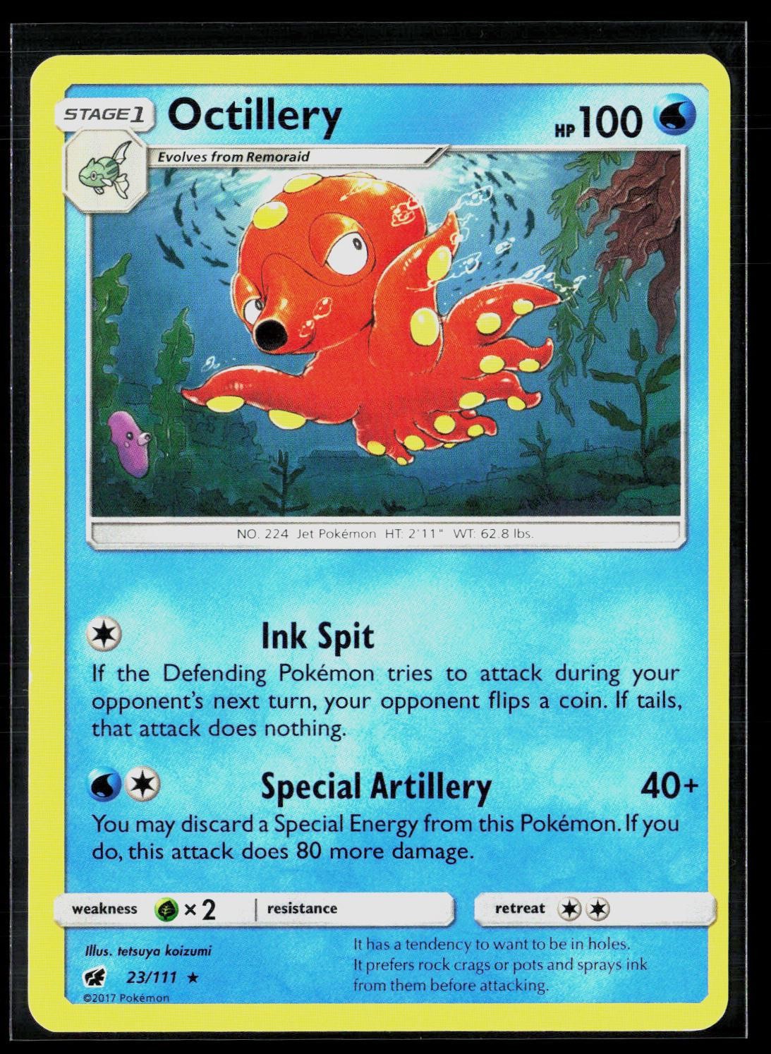 Octillery 23/111 Rare Crimson Invasion Pokemon LP