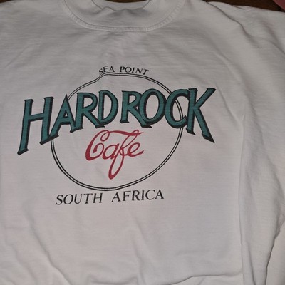 Vintage Hard Rock Cafe Sea Point South Africa Sweatshirt White 90s L Rare Grail