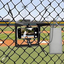 Cell Phone Fence Mount with Shade for iPhone, Mevo Start, Phones, Go Pro and