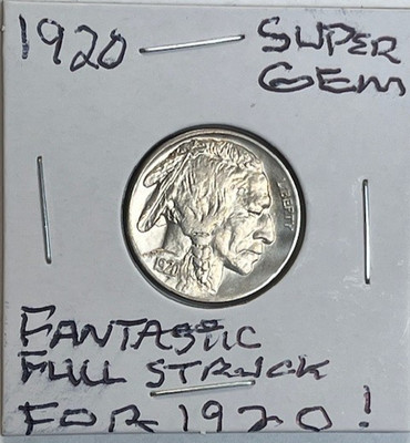 1920 Buffalo Super Gem fantastic STRIKE FOR 1920 From My Personal Collection