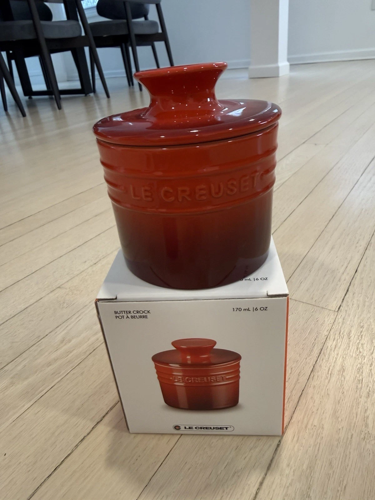 LE CREUSET Butter Bell / Crock Round - Cerise Red - New