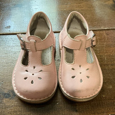 LAmour Girls Pink Leather Mary Jane Buckle St...