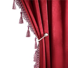 Blackout Velvet Curtains 84 inches Long Windows 52"W x 84"L Pack of 2 Red
