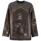 DOLCE & GABBANA Oversized Crown King Virgin Wool Sweater IT 48 US 38 M L XL