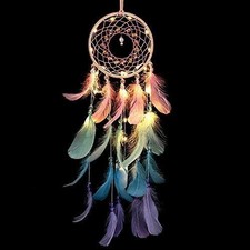 Dream Catcher Wall Decor Handmade Dream Catcher With LED Light Colorful Sun