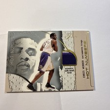 2001/02 Flair Hot Numbers Chris Webber #/100 Game Used Jersey Patch Kings