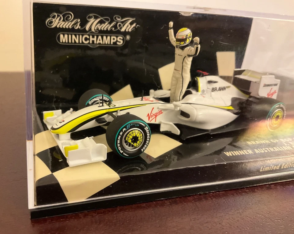 Minichamps 1/43 Brawn GP Jenson Button 2009 Australia GP Limited Edition NIB WDC - Image 3 of 4