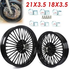 21x3.5 18x3.5 Fat Spoke Wheels Rims For Harley Heritage Softail Classic Flstc