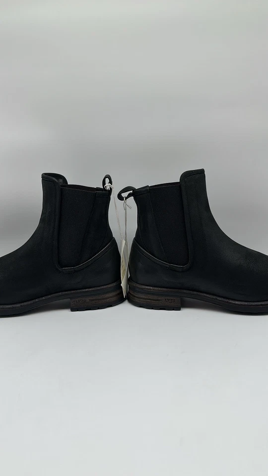Botas negras al tobillo de cuero UGG Collection Renzo Chelsea para hombre talla 10 DE COLECCIÓN NUEVAS Foto 4 de 4