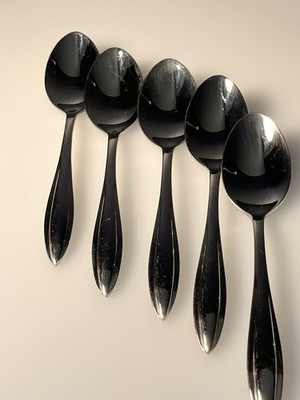 Lenox SCULPT Stainless 5 Soup/TableSpoons Glossy 18/10 Flatware