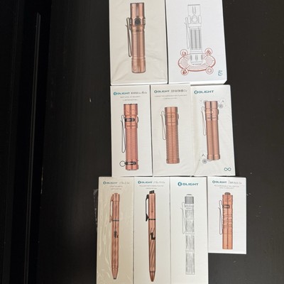 Olight Flashlights Copper Collection, i3T, i5T, O Pen, M2R, Warrior 3, Cu!
