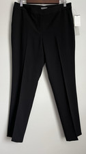 New Vince Camuto Women’s Black Career Mid Rise Chino Dress Trousers Pants Size 6
