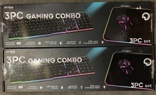 Jugeo De Teclado Y Mouse Gamer Para Gaming Multicolor LED Raton Negro RGB Nuevo
