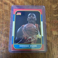 1986 Fleer #121 Dominique Wilkins Rookie Card RC. rookie card picture