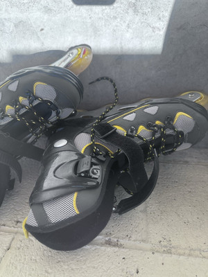 Talon 3000 Men's Inline Skates Rollerblades Black/Gray/Yellow Pair