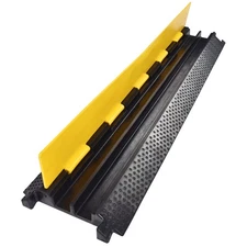 YesSources Cable Ramp 2 Channel Hose Cover Speed Bump for Road Driveway