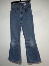 Vintage 1970  s Levi  s Bell Bottom Flare Jeans Rodeo Western Size 14 Slim