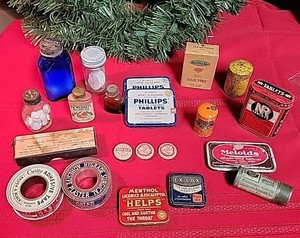 Incredible Lot Of Vintage Home Medications and Equipment.