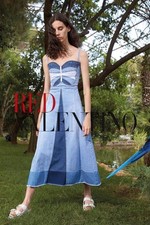 RED VALENTINO camisole Dress Women Size 40 Indigo Genuine