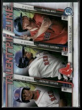 2017 Bowman #TP-BOS Rafael Devers / Aneury Tavarez / Sam Travis Talent Pipeline