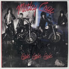 Tommy Lee Signed Autograph Motley Crue Girls, Girls, Girls Vinyl Record JSA COA