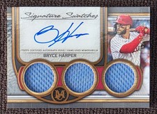 BRYCE HARPER 2023 Topps Museum Signature Swatches Relic ON CARD AUTO 10/25