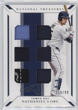 2019 Panini National Treasures Game Gear Material Sixes /99 Nathaniel Lowe 0x82