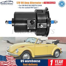 New 12v 90 Amp Black Alternator For Vw Bug Bus Beetle Ghia Air-cooled Vw Type 1