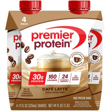 Premier Protein Shake, Caf  Latte, 30g Protein, 11 fl oz, 4 Ct