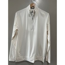 Johnnie-O Performance Golf Lightweight Slim Fit Quarter Zip Pullover White Sz-M