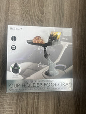 Bytech Universal Car Cup Holder Food Tray   Adjustable Travel Eating Tray