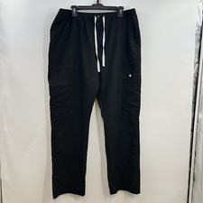 FIGS Cairo Cargo Scrub Pants Men s XXL Black Technical Collection Stretch