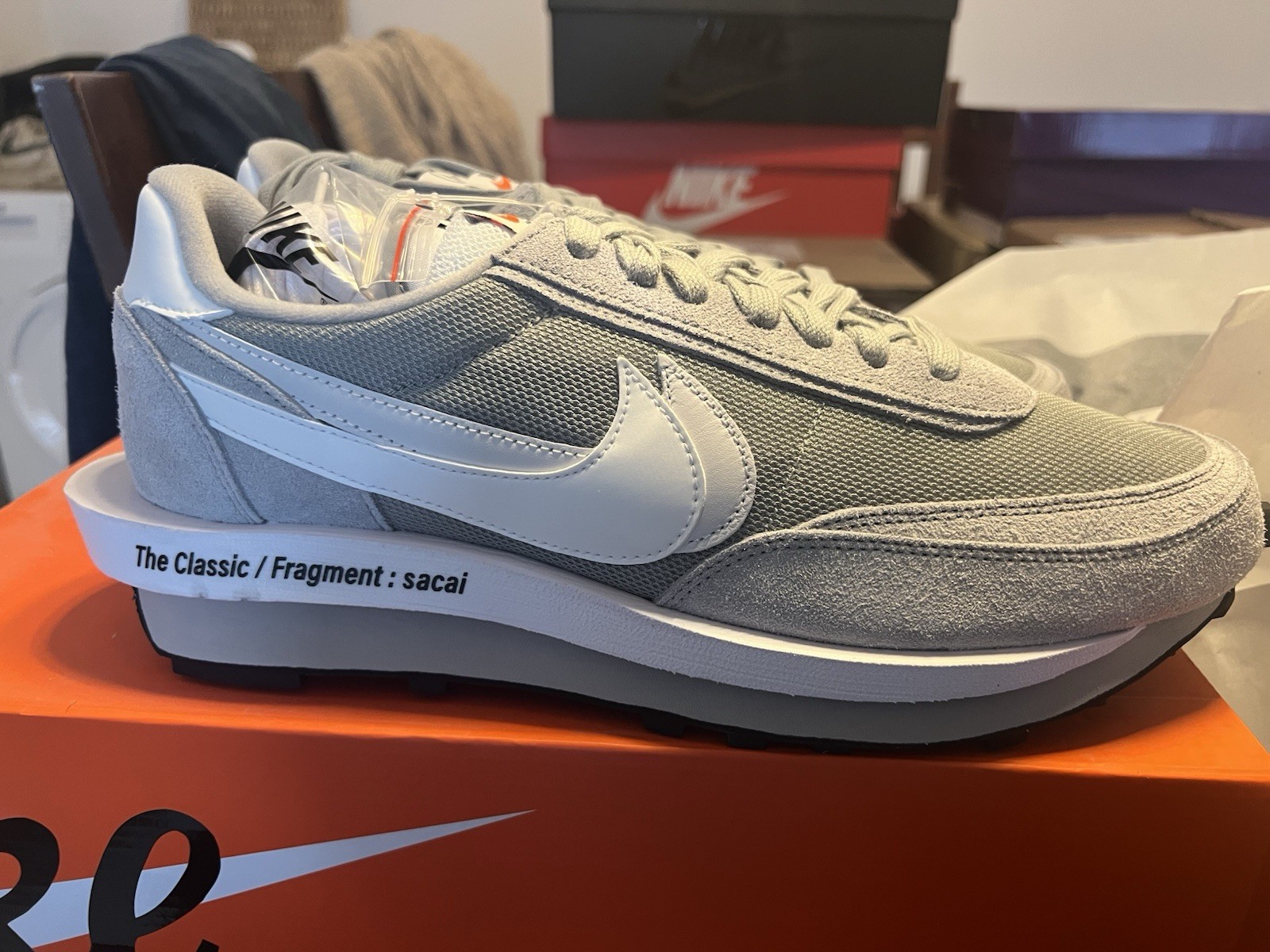 SACAI X NIKE Nike LDV Waffle x Fragment Design x Sacai Grey Uk 12 Us 13?✅ DH2684 001