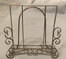 Vintage Brass Magazine Rack/ Record Holder