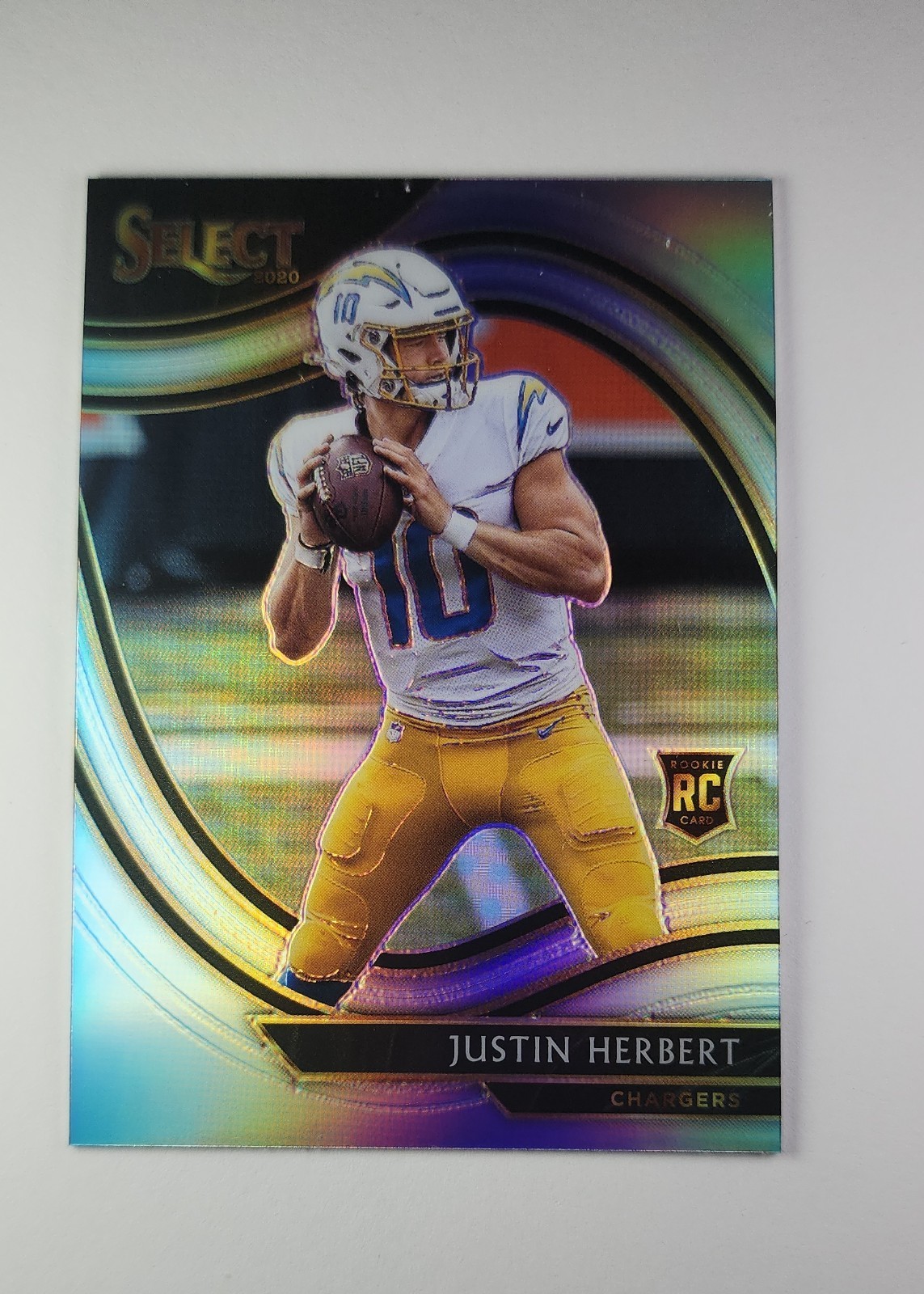 2020 Panini Select - Field Level Justin Herbert Rookie Card Silver Chargers