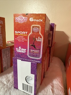 3 Boxes 18 Bottles 5-hour ENERGY Shot Sport Citrus Boost Pre-workout  Exp 7/27